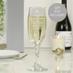 Personalised ‘Maid of Honour’ Decorative Hearts Motif Wedding Glass Champagne Flute - Image 2