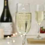 Personalised ‘Maid of Honour’ Decorative Hearts Motif Wedding Glass Champagne Flute - Image 3