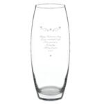 Personalised Any Message Hearts & Swirls Design Glass Bullet Vase - Image 2
