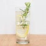 Personalised Birthday Stars & Banner Design Hi-Ball Glass Tumbler