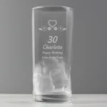 Personalised Birthday Craft Design Hi-Ball Glass Tumbler