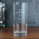 Personalised Birthday Craft Design Hi-Ball Glass Tumbler - Image 3