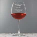Personalised Any Message Decorative Bottle of Wine Glass - Image 6
