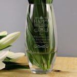 Personalised Any Message 'Happy Birthday' Glass Bullet Vase