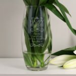 Personalised Any Message 'Happy Birthday' Glass Bullet Vase - Image 3
