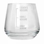 Personalised Name Only 'Measures' Glass Tumbler - Image 5