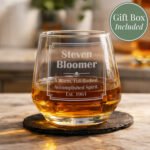 Personalised Any Message Art Deco Design Glass Tumbler - Image 3