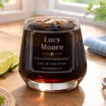 Personalised Any Message Art Deco Design Glass Tumbler - Image 4
