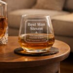 Personalised Any Message Art Deco Design Glass Tumbler - Image 5