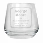 Personalised Any Message Art Deco Design Glass Tumbler - Image 6