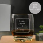 Personalised Any Message Art Deco Design Glass Tumbler - Image 2