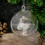 Personalised Name Only Glass Christmas Reindeer Bauble