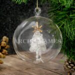 Personalised Name Only Glass Christmas Tree Bauble - Image 3