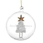 Personalised Name Only Glass Christmas Tree Bauble - Image 4