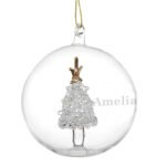 Personalised Name Only Glass Christmas Tree Bauble - Image 6