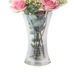 Personalised Any Message Sentiments Leaf Design Shaped Glass Vase - Image 4