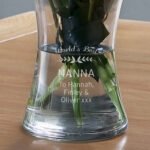 Personalised Any Message Classic Design Shaped Glass Vase - Image 2