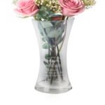 Personalised Any Message Classic Design Shaped Glass Vase - Image 4