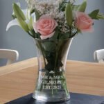 Personalised Any Message Bold Font Shaped Glass Vase - Image 3