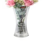 Personalised Any Message Bold Font Shaped Glass Vase - Image 4