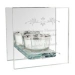 Personalised Sentiments Leaf Design Mirrored Glass Tea Light Candle Holder - Image 10