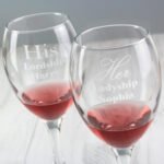 Personalised 'His Lordship & Her Ladyship' Wine Glass Set - Image 2