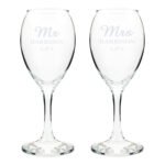 Personalised 'Mr & Mrs' Swirls Motif Wine Glass Set - Image 4