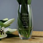 Personalised Any Message Swirls & Hearts Design Glass Bullet Vase