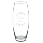 Personalised Any Message Floral Design Glass Bullet Vase - Image 4