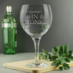 Personalised 'Gin & Tonic' Balloon Style Glass