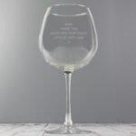 Personalised Any Message Bold Statement Bottle of Wine Glass - Image 11
