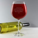 Personalised Any Message Bold Statement Bottle of Wine Glass - Image 4