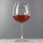 Personalised Any Message Bold Statement Bottle of Wine Glass - Image 5