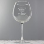 Personalised 'One Glass of Wine' Bottle of Wine Glass