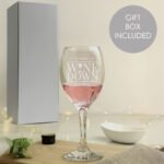 Personalised 'It's Time to Wine Down' Wine Glass - Image 2