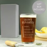 Personalised 'Beer-o-Meter' Pint Glass - Image 2