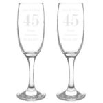 Personalised Anniversary Pair of Glass Champagne Flutes - Image 4