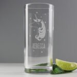 Personalised Unicorn Motif Engraved Hi-Ball Glass