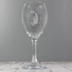 Personalised Unicorn Motif Engraved Wine Glass