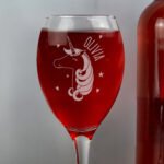 Personalised Unicorn Motif Engraved Wine Glass - Image 2