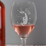 Personalised Unicorn Motif Engraved Wine Glass - Image 5