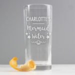 Personalised 'Mermaid Water' Stars Design Hi-Ball Glass