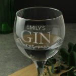 Personalised 'Gin' Balloon Style Glass - Image 2