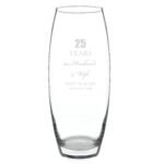 Personalised Any Message Anniversary Glass Bullet Vase - Image 5