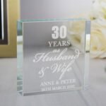 Personalised Anniversary Crystal Glass Token - Image 3