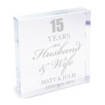 Personalised Anniversary Crystal Glass Token - Image 5