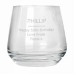 Personalised Any Message Glass Tumbler - Image 5