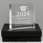 Personalised Graduation Crystal Glass Token - Image 4