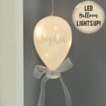 Personalised Name Only LED Hanging Glass Balloon Decoration - Image 2