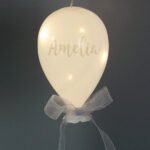 Personalised Name Only LED Hanging Glass Balloon Decoration - Image 3